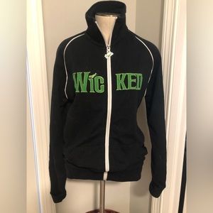 “Wicked” Black Hoodie with Emerald Green Accents - Size Unisex Small